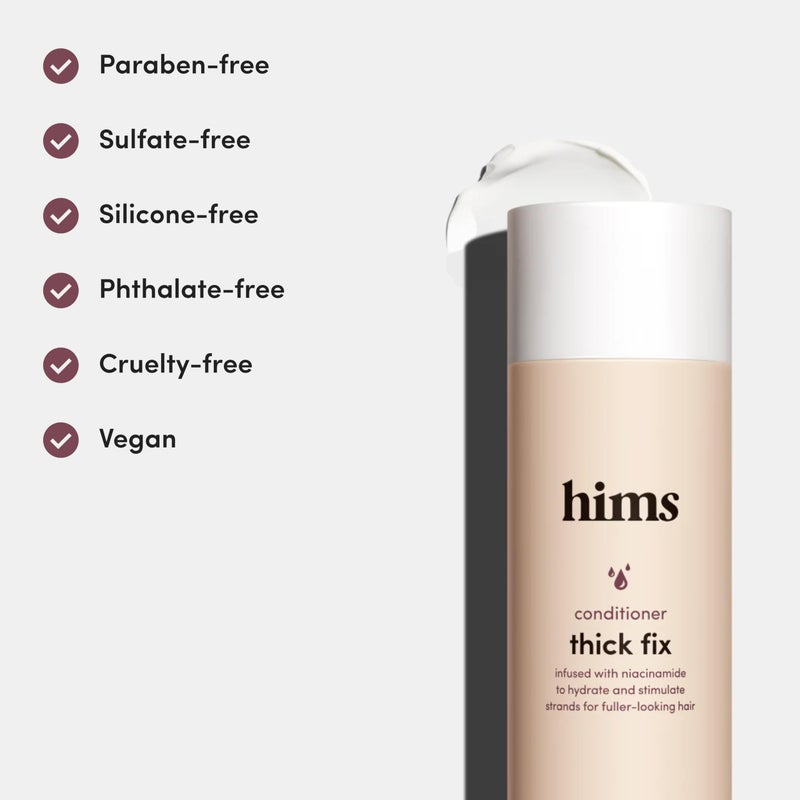 HIMS & HERS hims Thick Fix Conditioner - Hair Loss Conditioner With Niacinamide - Supports Hair Growth Treatment - Fresh Eucalyptus Grove, 2 pack, 6.4oz - Image 5