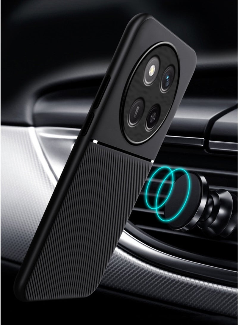 SanHu for Honor X9c 5G Case Back Cover with Magnetic and Protector Anti-Scratch Shockproof Phone Accessory,Black. - Image 4