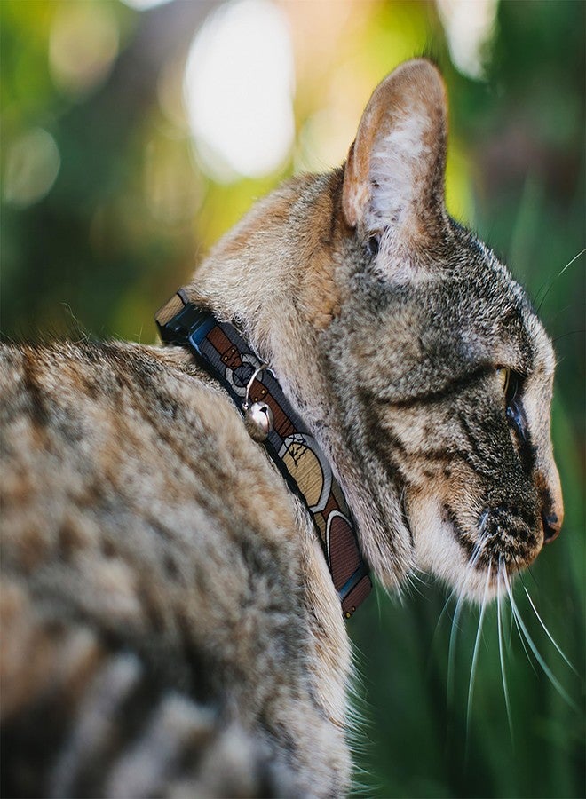 Buckle Down Star Wars Breakaway Cat Collar with Bell, Plastic Clip, Easy Adjustable, Star Wars The Clone Wars Ahsoka Tano Bounding Elements, 8.5 to 12 Inches 0.5 Inch Wide - Image 2