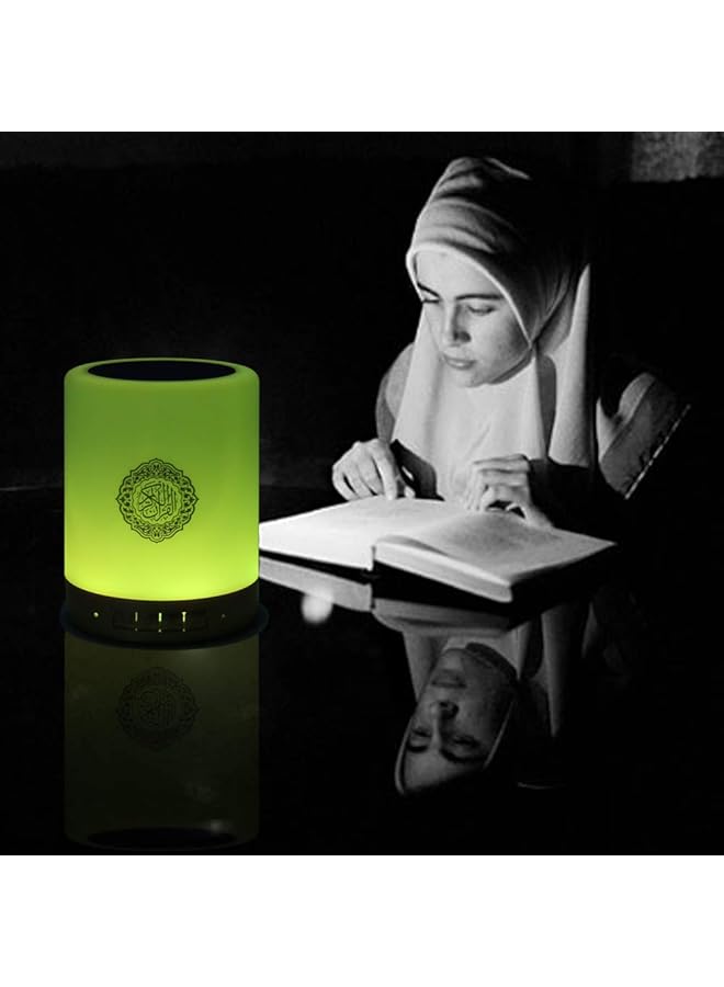 erorex Quran Speaker Lamp With Remote Portable Led Bluetooth Touch Cube Fm Mp3 Music Player Night Light Rechargeable Bedside Outdoor Desk Table Lamp In Many Languages Including English Arabic Urdu - Image 4