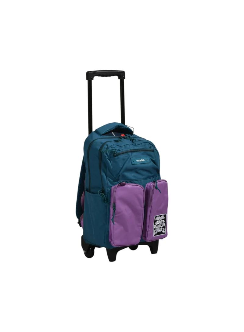 MAGELLAN Backpack Trolley 259D005B | Rolling School Backpack with Pencil Case | Student Trolley Bag Set