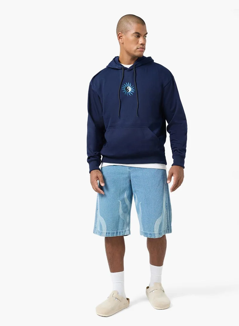 Seventy Five Basics Graphic Print Hoodie