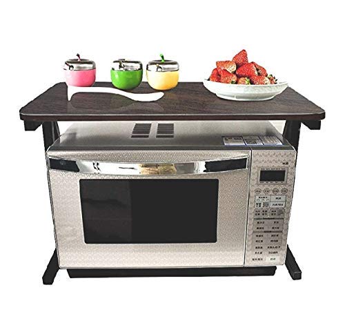INDIAN DECOR INDIAN DECOR 36600 MDF Space Saving 236inch Microwave Oven Stand and Counter Shelf Organizer Spicy Rack Toaster Kitchen Cabinet Black  - Image 3