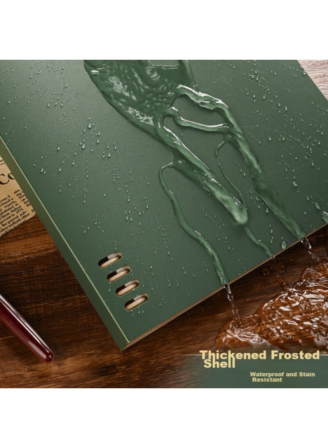 Sunwood A5/120 Pages Comfortable To Hold, Ruled Vintage Shell, Detachable 8-hole Loose-leaf Notebook With Replaceable Index Pages, For Postgraduate Exam Mistake Correction And Homework, Beige, 1389 - Image 4