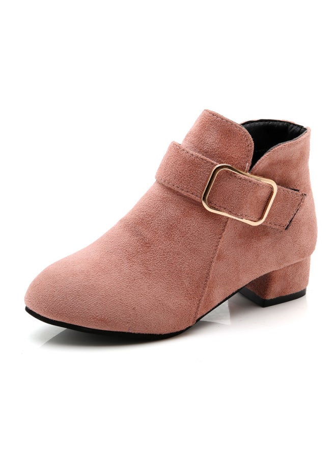New Of Autumn And Winter Fleece-lined Warm Girls' Boots Frosted Mid-barrel Increased Casual Girls' Martin Short Boots