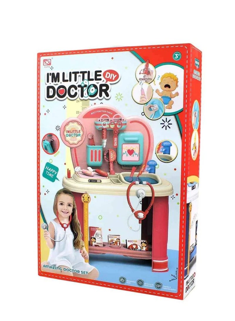 بسمة لعبة طقم أدوات طبيب للأطفال – عدة طبيب متكاملة مع سماعة طبية وأدوات فحص وأجهزة محاكاة، لعبة تعليمية ممتعة لتنمية الخيال والإبداع - Image 5