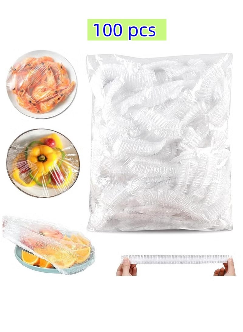 100 Fresh Food Bags, High Quality, Food and Dish Storage for Leftovers, Shrinkable, Flexible Bag for Fruit, Vegetable, Meat - Image 1