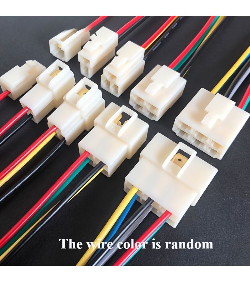 1 2 3 4 6 8 9 12 Pin 6.3mm Electric Vehicle Connector Wiring Harness Male And Female Plugs Automotive Docking Joints 12pin - Image 1
