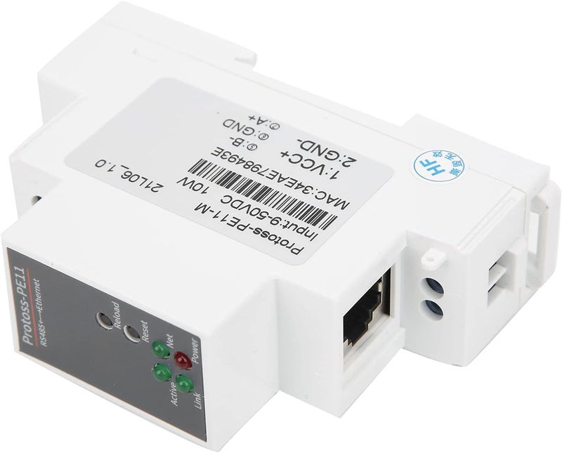 RS485 to Serial Server Rail Mounting Ethernet Network Module 9-50VDC 10W, with RS485 to 10/100M Ethernet Conversion for M3 MCU - Image 2
