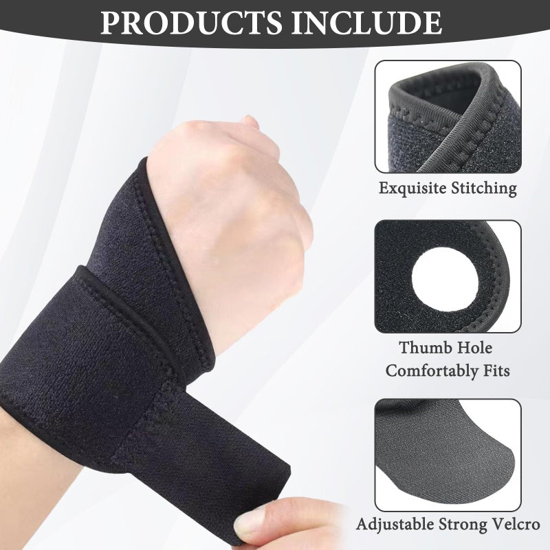 panthra 4 PCS Kids Wrist Brace, Night Wrist Sleep Support Brace, Adjustable Compression Straps, Fits Wrists of Different Sizes, Suitable for Children's Sports Sleep (Pink+black) - Image 4