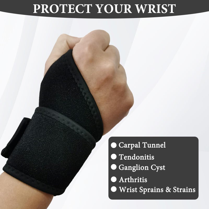 panthra 4 PCS Kids Wrist Brace, Night Wrist Sleep Support Brace, Adjustable Compression Straps, Fits Wrists of Different Sizes, Suitable for Children's Sports Sleep (Pink+black) - Image 2