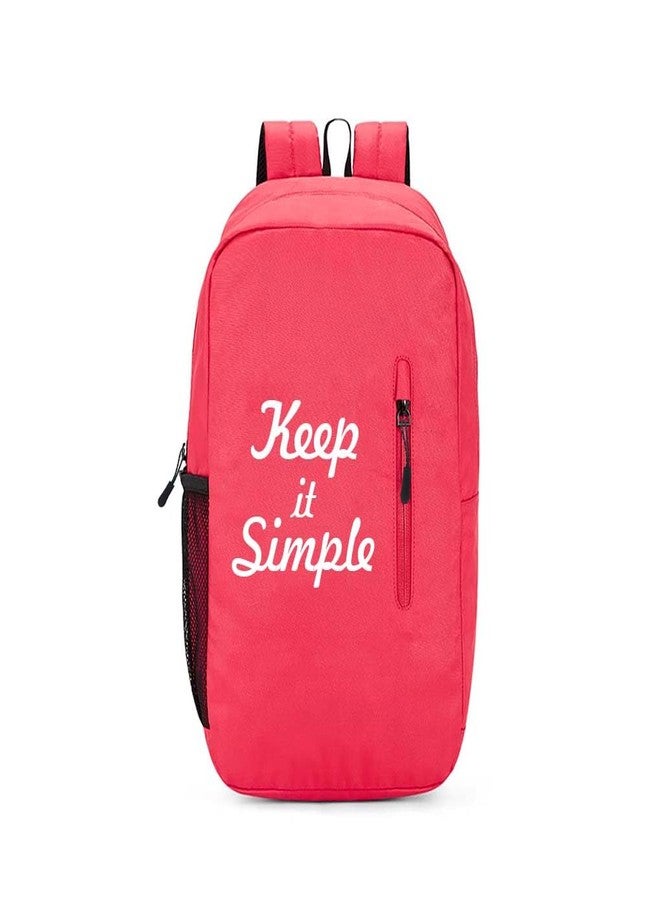 H-HEMES 16L Backpack for School, College, Office & Travel | Lightweight 2 Compartment Bag with Laptop Compartment for Men & Women (Red) - Image 1