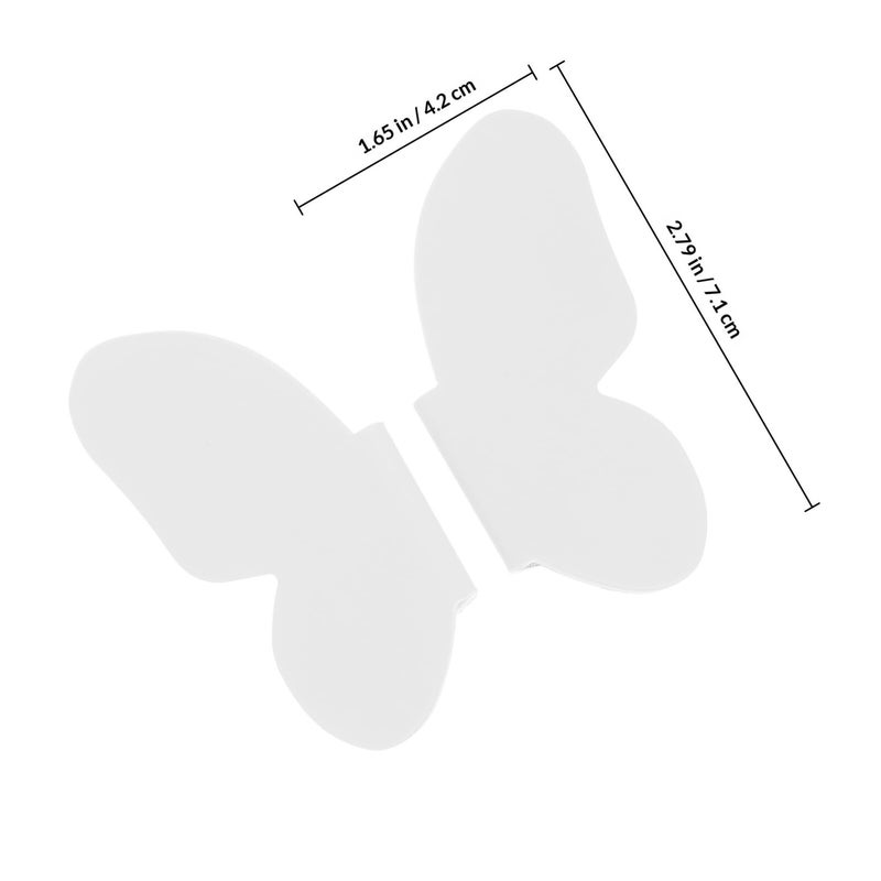 Butterfly Cabinet Handles Drawer Knobs White Small Pair of 2 for Wardrobes Dressers - Image 3