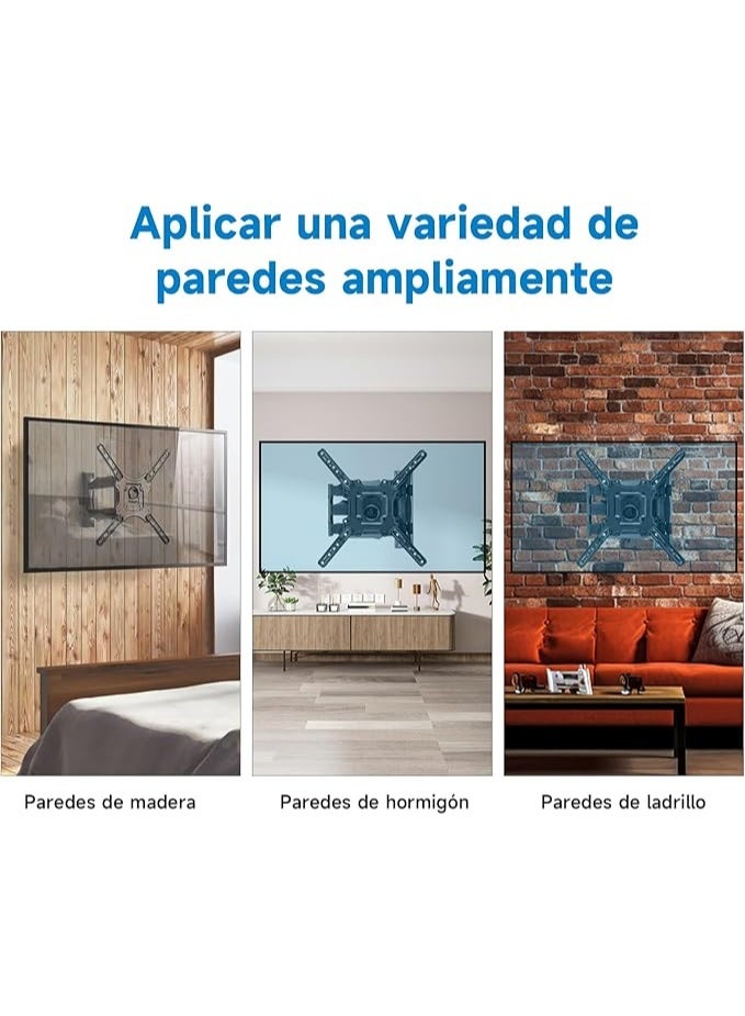 Movable TV Stand, Tilting & Swivel Articulated TV Wall Mount, Supports up to 32 kg, VESA Max 400 x 400 mm, for 32-55 Inch TVs - Image 4