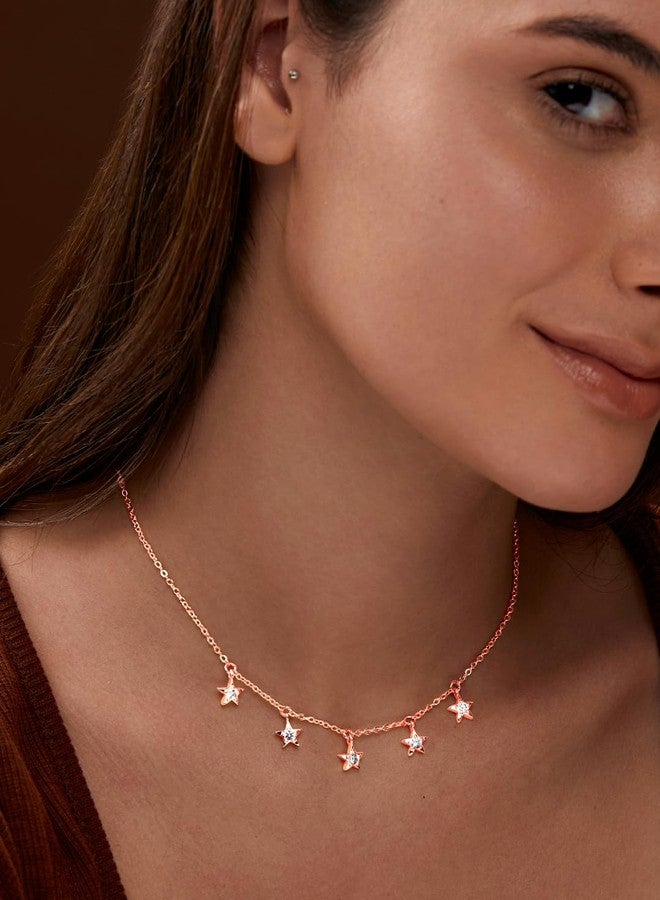 MINUTIAE Minimal Diamond Star Constellation Dangling Plated Charm Choker Fashion Necklace Gifts For Women And Girls - Image 4