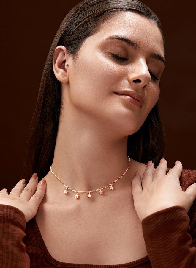 MINUTIAE Minimal Diamond Star Constellation Dangling Plated Charm Choker Fashion Necklace Gifts For Women And Girls - Image 3