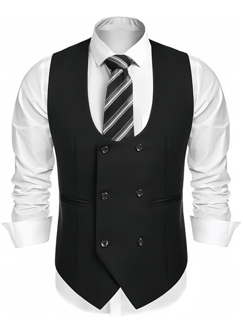 KUYING New Men's British Fashion Slim Fit Suit Vest  - Image 1