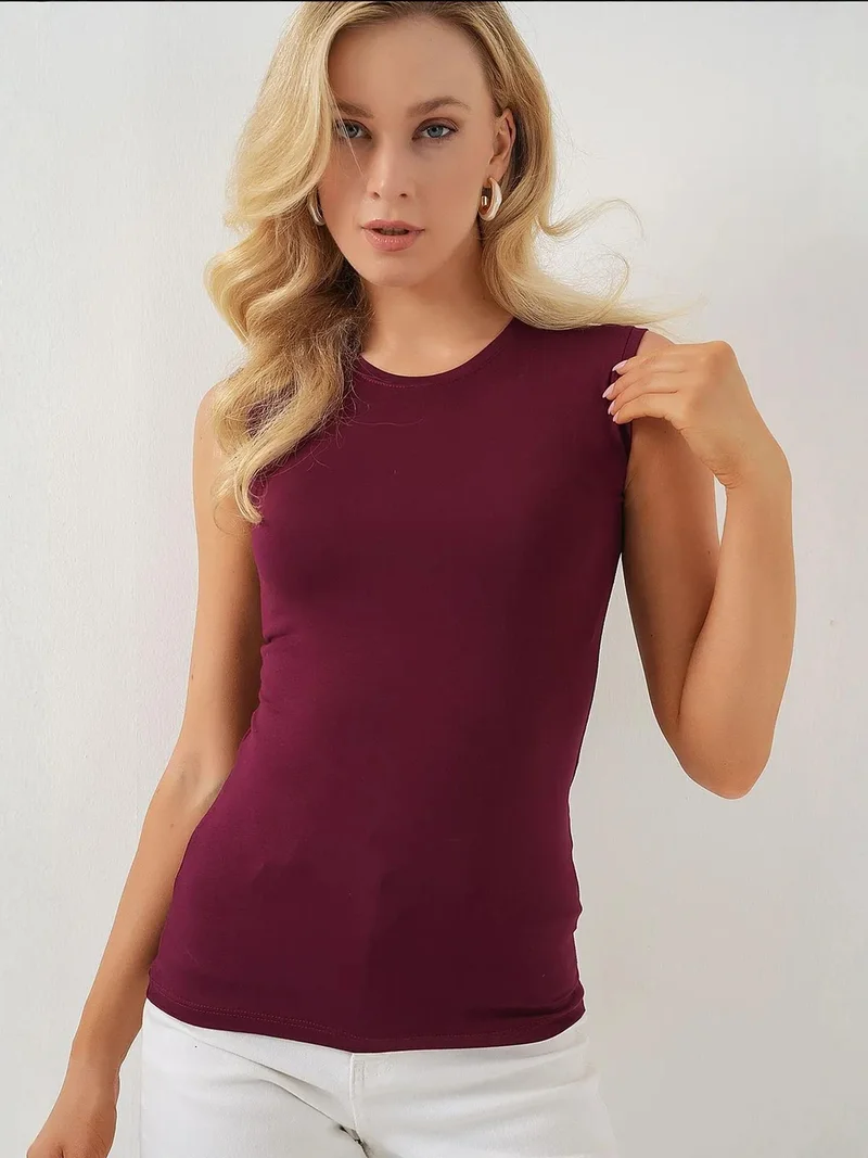 BIG DART BDART Fitted Sleeveless Bodysuit with Crew Neck