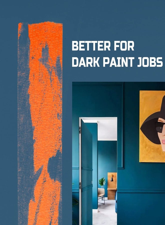 Lichamp 4 Pack Orange Painters Tape 2 inch Wide, Medium Adhesive Orange Masking Tape Bulk Multi Pack, 2 inch x 55 Yards x 4 Rolls (220 Total Yards) - Image 3