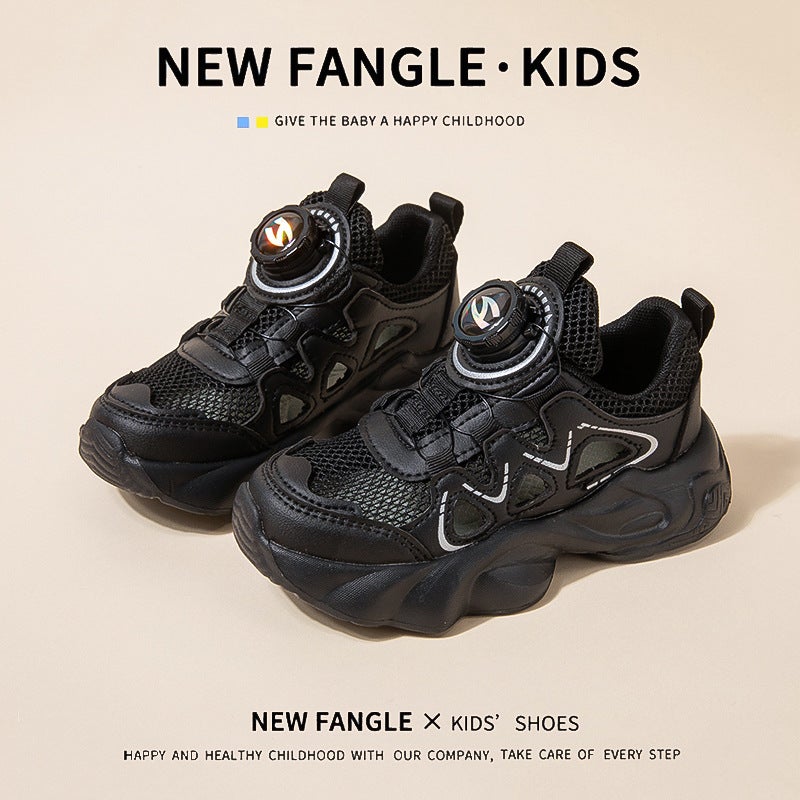 Men'S And Women'S Shoes Mesh Breathable 2024 Soft Bottom Children'S Sports Small White Single Mesh Shoes Hollow Daddy Shoes - Image 4