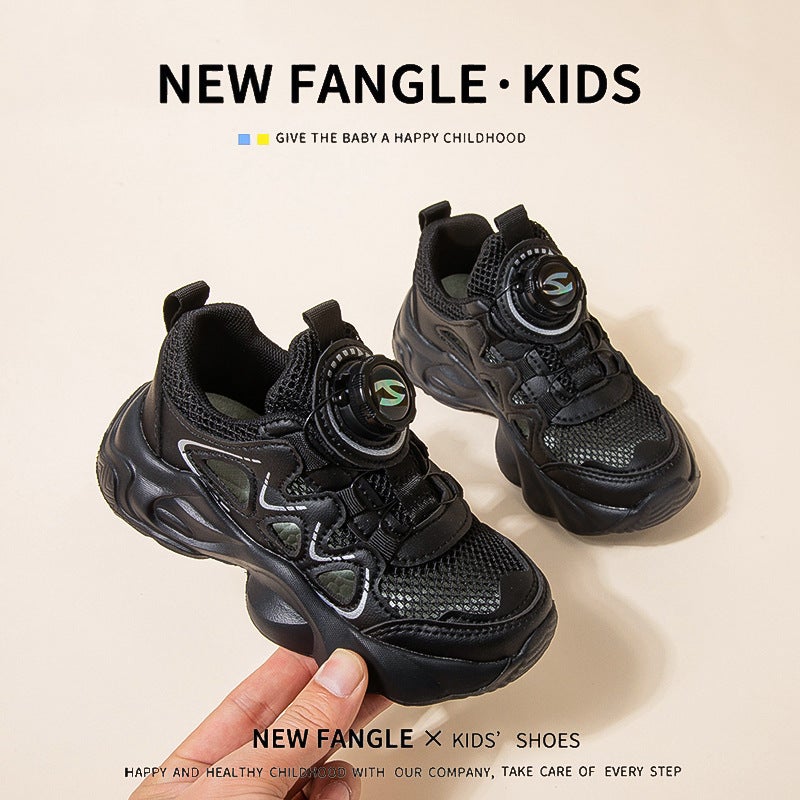 Men'S And Women'S Shoes Mesh Breathable 2024 Soft Bottom Children'S Sports Small White Single Mesh Shoes Hollow Daddy Shoes - Image 5