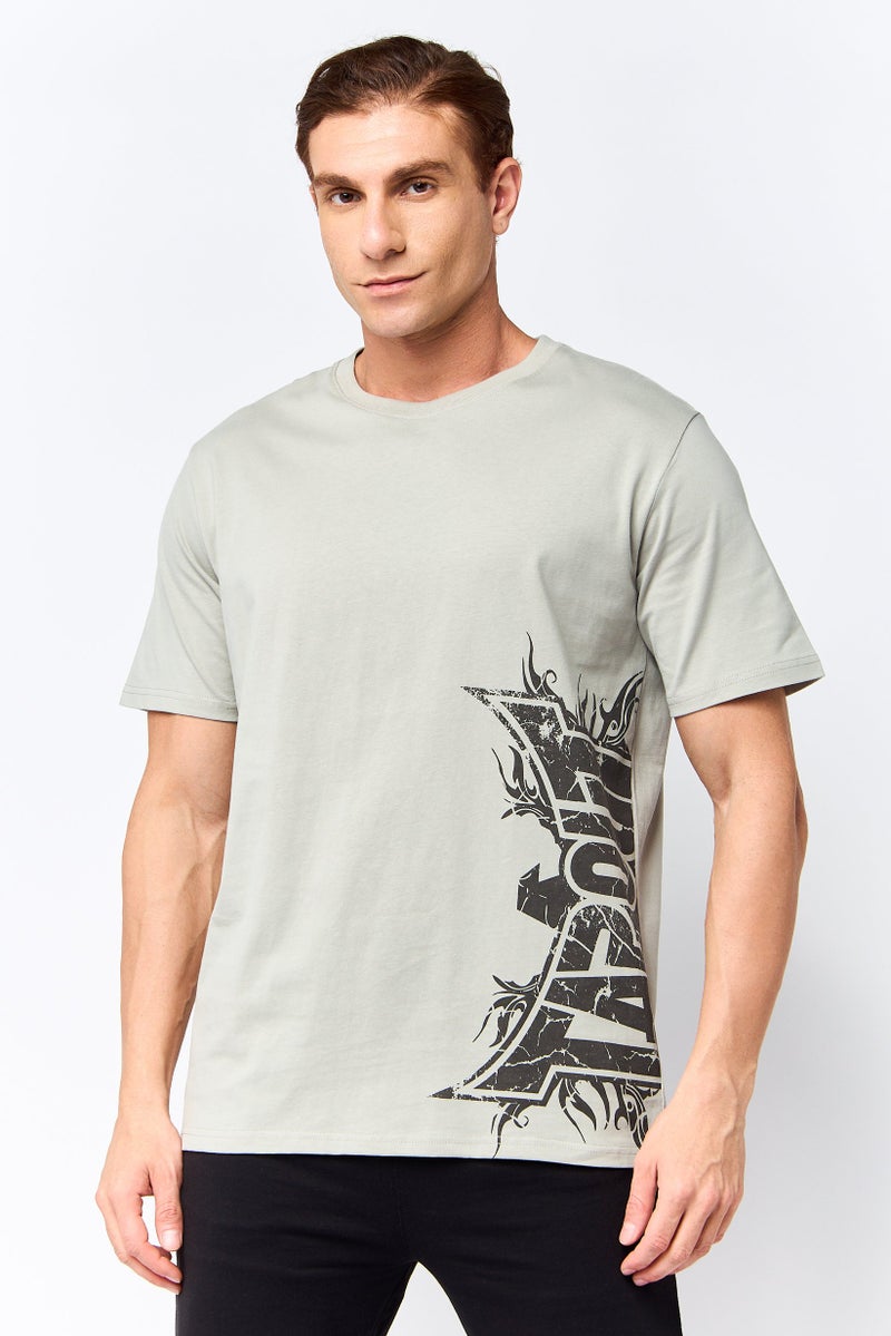 TapouT تي شيرت رياضي للرجال بأكمام قصيرة، لون أخضر حكيم - Image 1