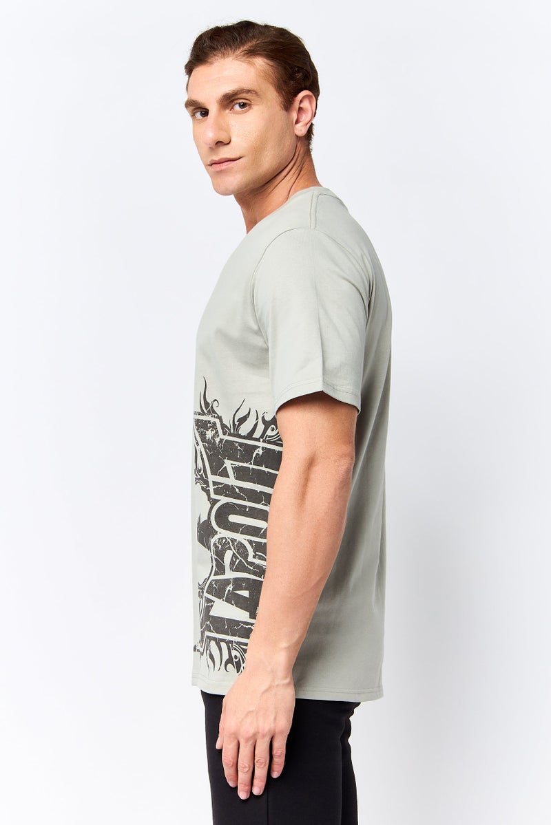 TapouT تي شيرت رياضي للرجال بأكمام قصيرة، لون أخضر حكيم - Image 3