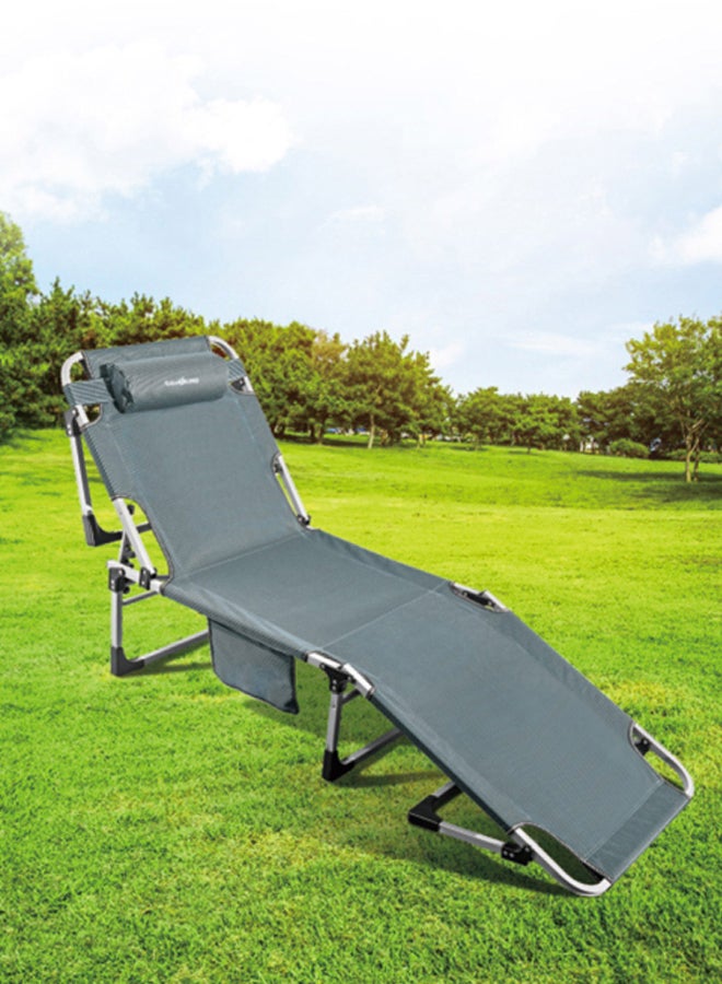 AL SANIDI Camping Cot, Travel Cot for Camping, Gray, Size190*65*30Cm  - Image 2