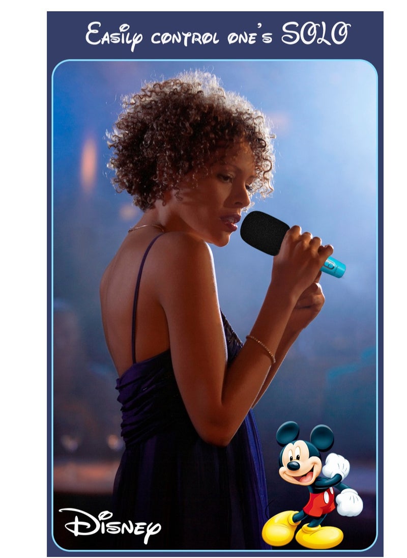 Disney Mickey Mouse Microphone Bluetooth Speaker Large Volume Karaoke Audio Player with Sound Effects