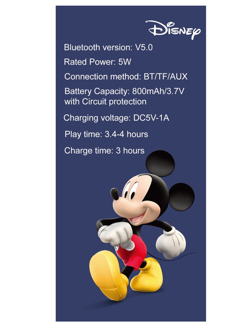 Disney Mickey Mouse Microphone Bluetooth Speaker Large Volume Karaoke Audio Player with Sound Effects