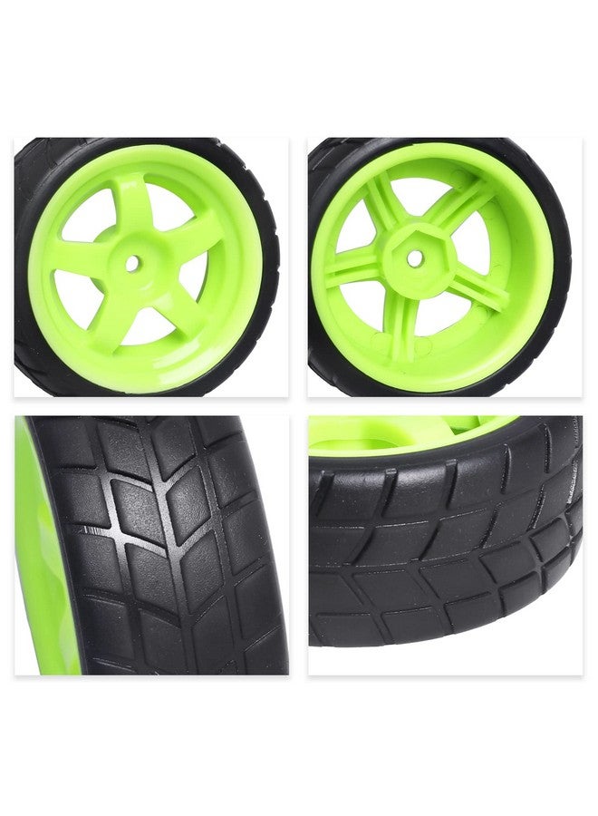 Hobbypark 4Pcspack 26Mm Width Rc Rubber Tires Plastic Wheel Rims 12Mm Hub Mount For Redcat Hsp 1:10Th On Road Car Touring - Image 5