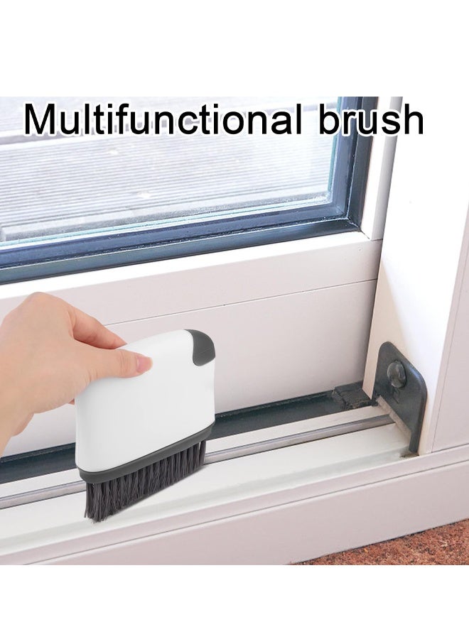 Dark Gray 2-in-1 Groove Cleaning Brush Upgraded Handheld Grout Cleaner for Window Tracks Tile Lines Sliding Doors Sills - Image 3