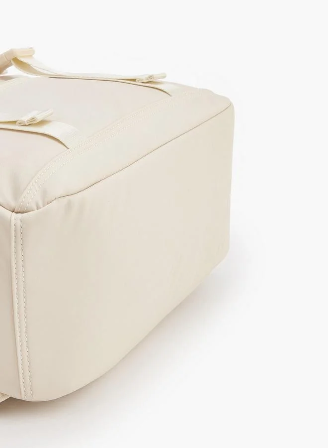 Missy BEIGE Solid Backpack With Adjustable Shoulder Straps for Women | Best Price UAE