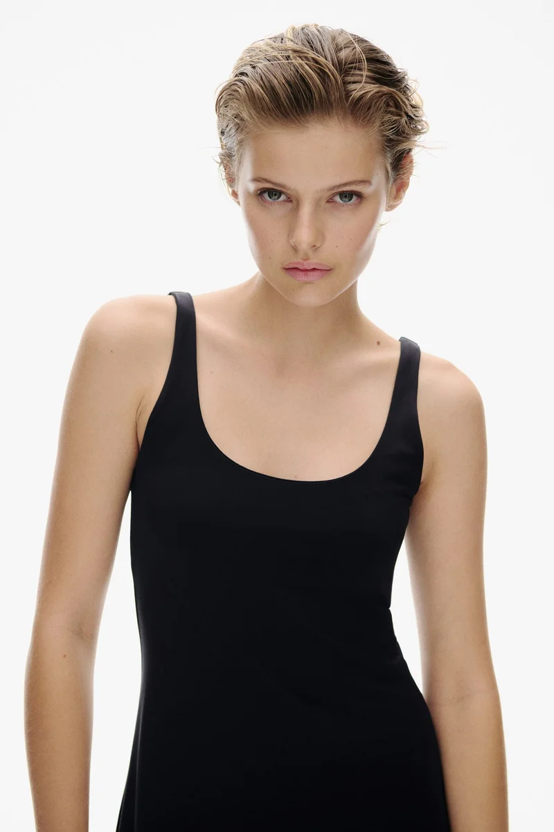 H&M Sleeveless microfibre dress