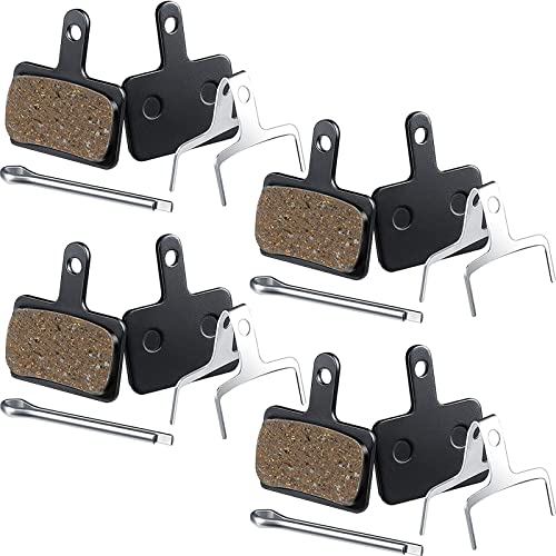 Zonon 4 Pairs Bike Brake Pads Compatible with Trp Tektro Shimano Deore Br-m575 M525 M515 T615 T675 M505 M495 M486 M485 M475 M465 M447 M446 M445 M416 M415 M395(Resin Brake Pads) - Image 1