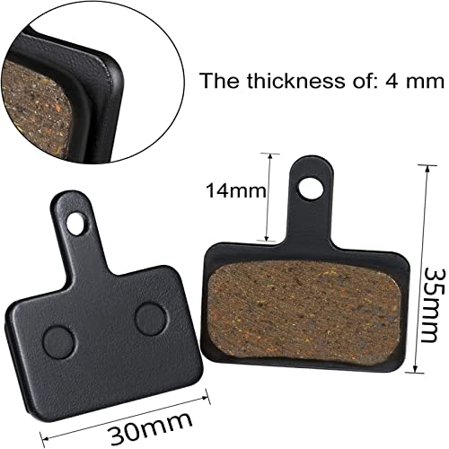 Zonon 4 Pairs Bike Brake Pads Compatible with Trp Tektro Shimano Deore Br-m575 M525 M515 T615 T675 M505 M495 M486 M485 M475 M465 M447 M446 M445 M416 M415 M395(Resin Brake Pads) - Image 3