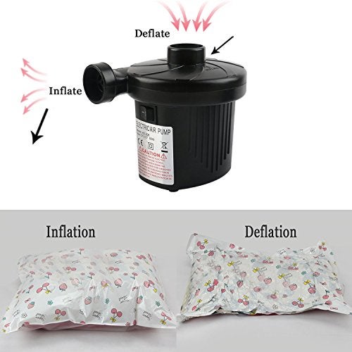 Inditradition Instant AC Electric Air Pump (for Air Mattress, Pool Toys, Inflatable Stuffs) - 230 Voltage, Frequency 50 Hz, Black - Image 2