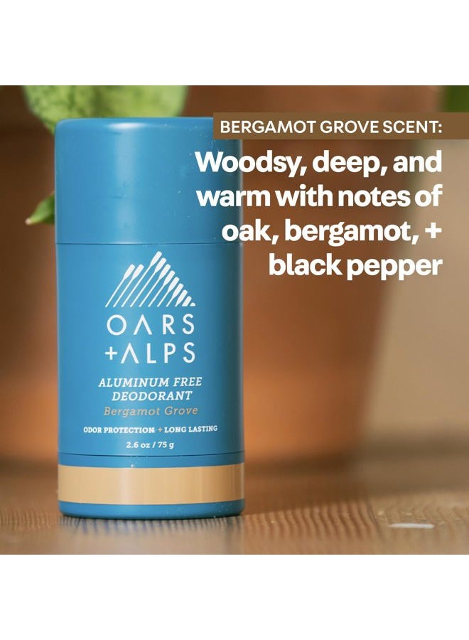 Oars + Alps Aluminum Free Deodorant for Men and Women, Dermatologist Tested and Made with Clean Ingredients, Travel Size, Bergamot Grove, 2 Pack, 2.6 Oz Each - Image 5
