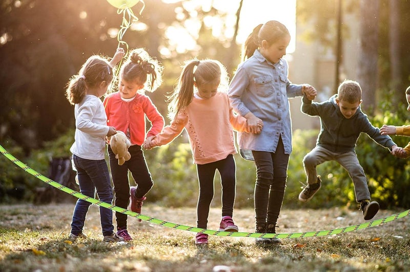 AUMCDIK 16 FT Long Jump Rope for Kids, Adjustable Double Dutch Skipping Rope with Wooden Handle, Multiplayer Team Jumping Rope for Outdoor Fun, School Sport, Party Game, Birthday Gift - Image 5