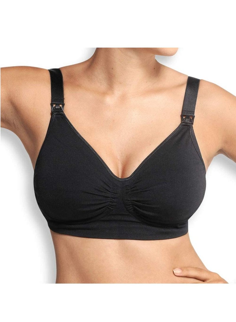 Carriwell Carriwell Maternity & Nursing Bra with Deluxe Carri-Gel Support- Black  - Image 2