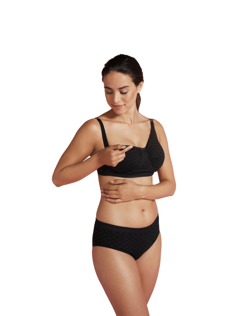 Carriwell Carriwell Maternity & Nursing Bra with Deluxe Carri-Gel Support- Black  - Image 5