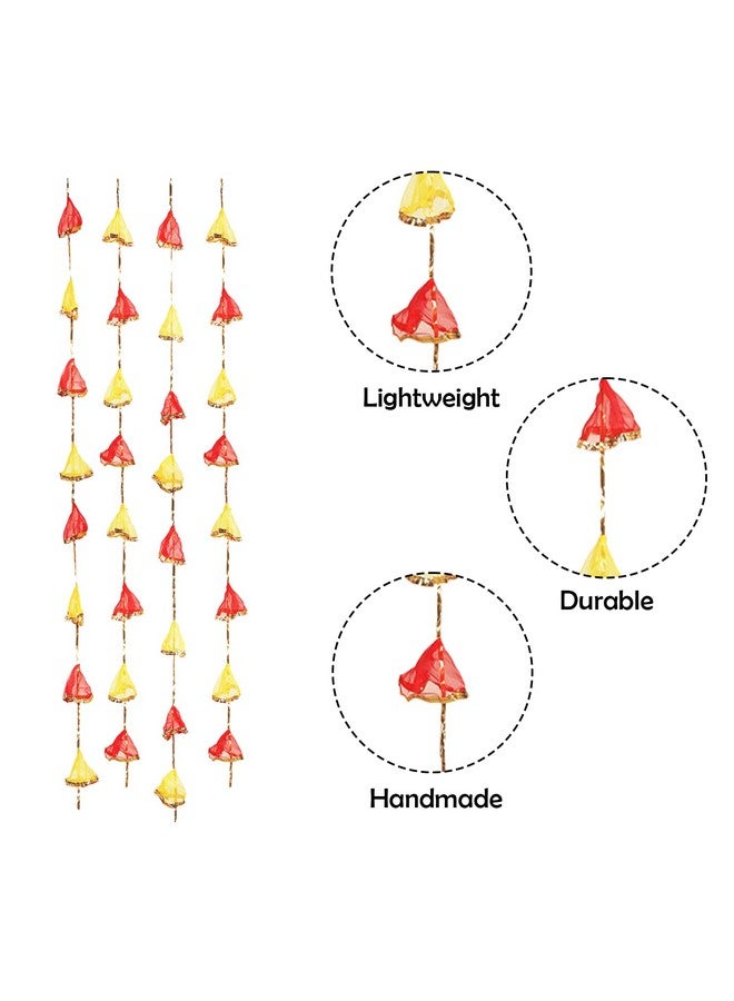 Party Propz تزيينات الحفلات - 10 قطع من خيوط الزينة للديكور، عناصر تزيين الهالدي، عناصر تزيين المهندي لتزيين المنزل، زينة جدائل الحائط، لكتان لتزيين المنزل، غرفة البوجا - Image 3