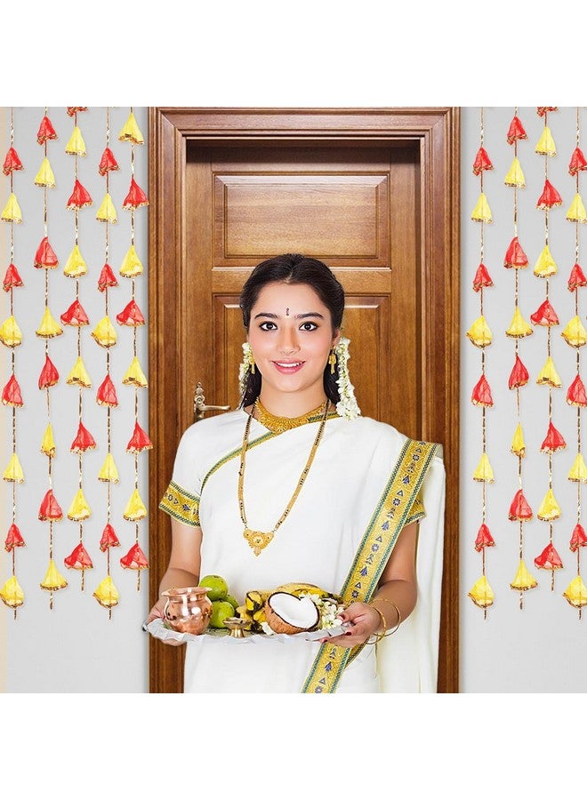 Party Propz تزيينات الحفلات - 10 قطع من خيوط الزينة للديكور، عناصر تزيين الهالدي، عناصر تزيين المهندي لتزيين المنزل، زينة جدائل الحائط، لكتان لتزيين المنزل، غرفة البوجا - Image 4