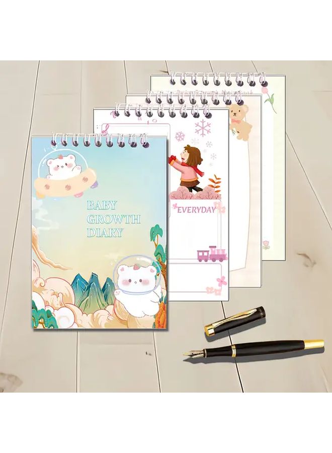 1pc Notebook 30 Pages 3 Styles Animal Patterns Gift Growth Record Book - Image 3