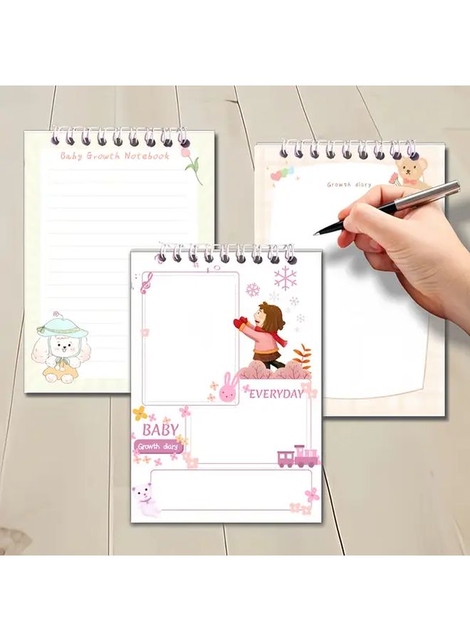 1pc Notebook 30 Pages 3 Styles Animal Patterns Gift Growth Record Book - Image 4
