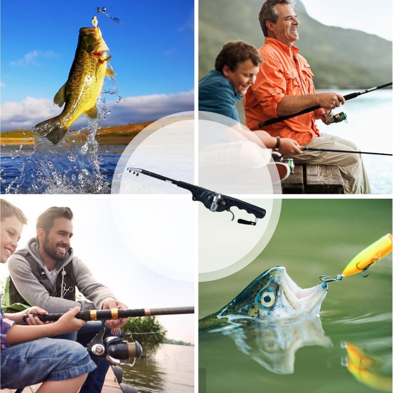 ccsxqy Portable Pocket Fishing Rod & Pole - Collapsible Telescopic Design, Ultra-Compact Foldable Fishing Gear for Travel/Hiking/Backpacking - Image 4