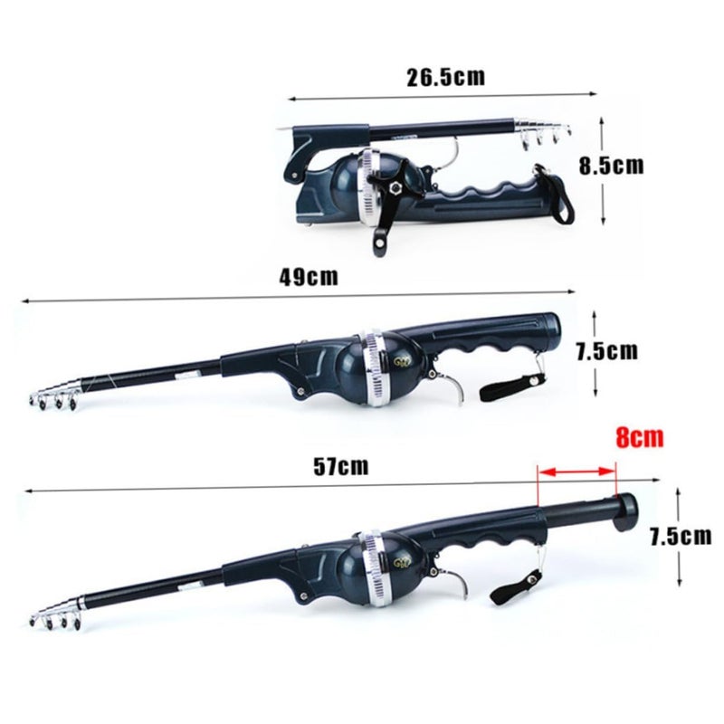 ccsxqy Portable Pocket Fishing Rod & Pole - Collapsible Telescopic Design, Ultra-Compact Foldable Fishing Gear for Travel/Hiking/Backpacking - Image 2