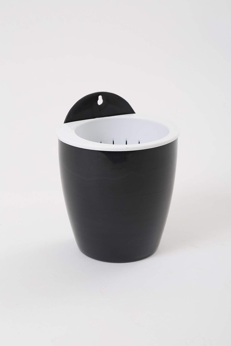 CAPPL Self Watering Hanging Planter Flower Pot (Black-White Pack of 6) - Image 2