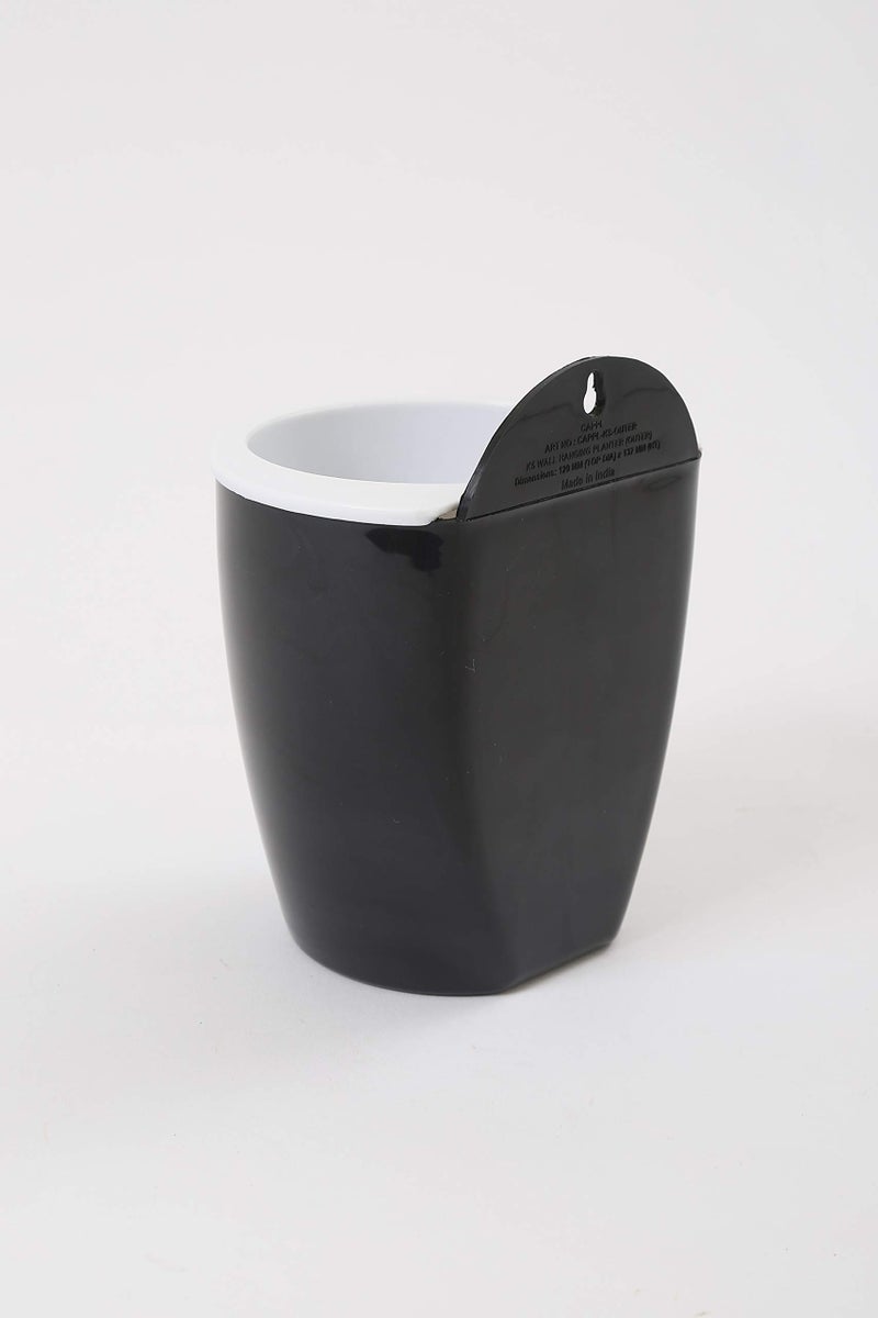 CAPPL Self Watering Hanging Planter Flower Pot (Black-White Pack of 6) - Image 3