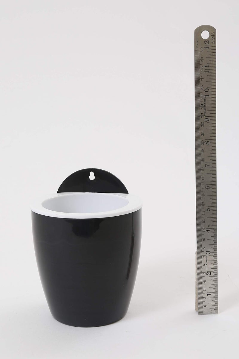CAPPL Self Watering Hanging Planter Flower Pot (Black-White Pack of 6) - Image 4